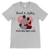 Couple Together Since Sitting Couple Gift Anniversary Gift For Her For Him Personalized Shirt