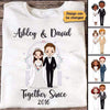 Couple Together Since Wedding Chibi Honeymoon Anniversary Personalized Shirt