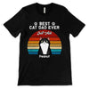 Cute Fluffy Cats Retro Best Cat Dad Personalized Shirt