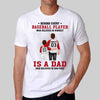 Dad Behind Baseball Player Personalized Shirt