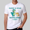 Dinosaur Daddy And Kids Besties Since Personalized Shirt