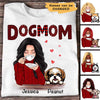 Dog Mom Red Patterned Personalized Shirt