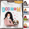 Doodle Floral Pattern Dog Mom Personalized Shirt