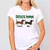 Doxie Mom Green Plaid Shamrock Personalized Shirt