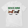 Doxie Mom Green Plaid Shamrock Personalized Shirt