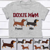 Doxie Mom Red Plaid Dachshund Dog Personalized Shirt