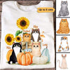 Fall Season Fluffy Cats Pumpkin Personalized Shirt