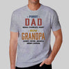 First Dad Now Grandpa Retro Personalized Shirt