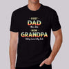 First Dad Now Grandpa Retro Personalized Shirt