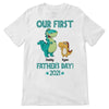 First Father‘s Day Daddysaurus Personalized Shirt, Father's Day Gift For Dad