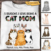 Floral Reason Being Cat Mom Fluffy Cats Personalized Shirt