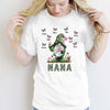 Flower And Butterflies Gnome Grandma Personalized Shirt