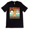 Fluffy Cat Best Cat Dad Retro Personalized Shirt