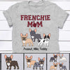 Frenchie Mom Red Plaid French Bulldog Personalized Shirt