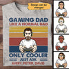 Gaming Dad Cooler Retro Personalized Shirt