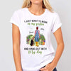 Gardening Girl And Dogs Back View Personalized Shirt