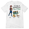 Gardening Hang Out With Dogs Stick Lady Personalized Shirt