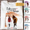 Girl And Horse Under Tree Personlized Shirt