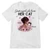 Girl Loves Her Cat Floral Personalized Shirt