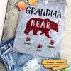 Grandma Bear Red Plaid Personalized Shirt