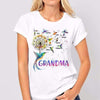 Grandma Colorful Dandelion Hummingbird Personalized Shirt