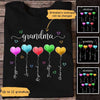 Grandma Heart Balloon Personalized Shirt