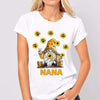 Grandma Sunflower Kids Name Gnome Personalized Shirt