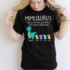 Grandmasaurus And Kids Personalized Dark Shirt (version 1-10 Kids)