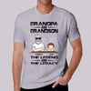 Grandpa Grandson Legend Legacy Old Man Personalized Shirt