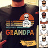 Grandpa The Man The Myth Retro Old Man Personalized Shirt