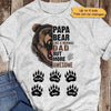 Half Daddy Papa Bear Face Personalized Shirt