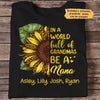 Half Leopard Sunflower Grandma Personalized Shirt