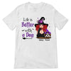 Halloween Witch And Peeking Dog Personalized Shirt