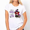 Halloween Witch And Peeking Dog Personalized Shirt