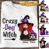 Halloween Witch And Peeking Dog Personalized Shirt