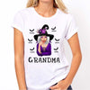 Halloween Witch Mom Grandma With Grandkids Names Personalized Shirt