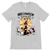 Halloween Witch Sitting On Pumpkin With Cats Personalized Shirt
