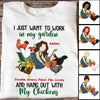 Hang Out With Chickens In Garden Chibi Personalized Shirt