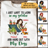 Hang Out With Dogs In Garden Chibi Personalized Shirt