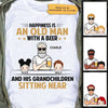Happiness Is Old Man With Grandkids Personalized Shirt