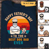 Happy Father‘s Day Dog Dad Old Man Retro Personalized Shirt