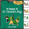 Happy St Catrick‘s Day Walking Cat Personalized Shirt