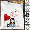 Heart Shaped Tree Cat Mom Chibi Personalized Shirt