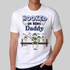 Hooked On Being Grandpa Dad Stick Personalized Shirt