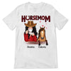 Horse Mom Red Patterned Personalized Shirt