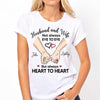 Husband & Wife Always Heart to Heart Personalized Shirt