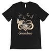 Infinity Heart Grandma Butterflies Personalized Shirt