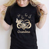 Infinity Heart Grandma Butterflies Personalized Shirt