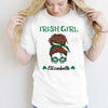 Irish Girl Messy Bun Personalized Shirt