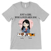 Just A Girl Who Loves Dogs Chibi and Sleeping Dog Personalized Shirt